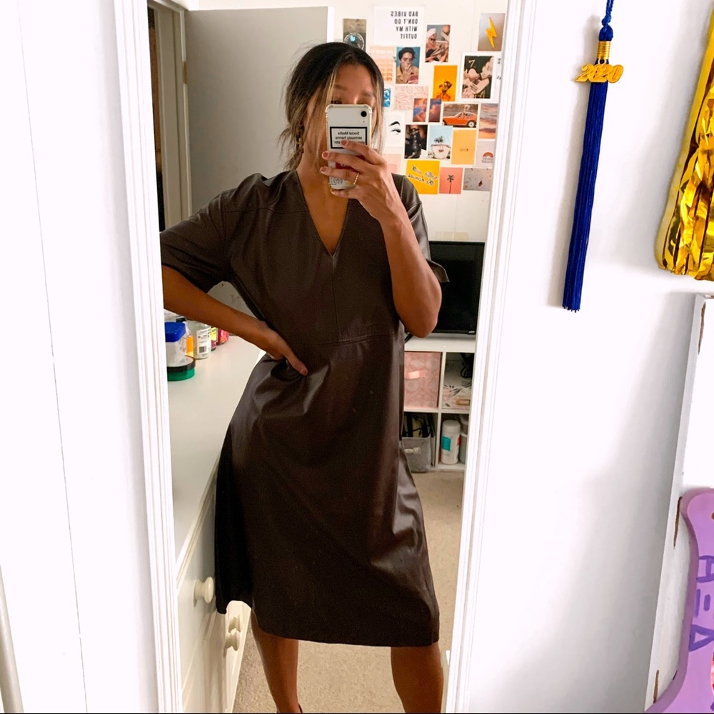 NWT Prologue Faux Leather Dress